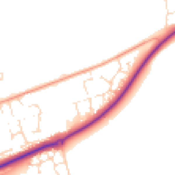 Daytime road noise heatmap for NR25 6FB