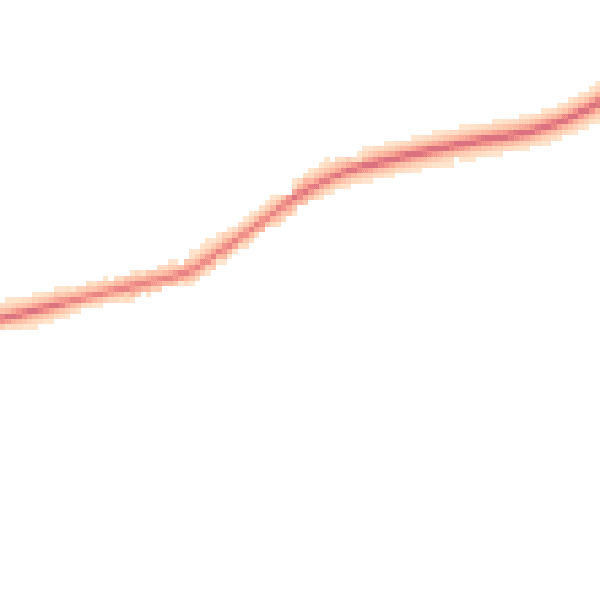 Night-time road noise heatmap for NR25 6NP