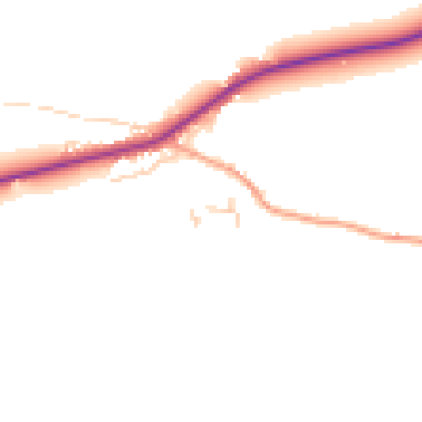 Daytime road noise heatmap for NR25 6NT