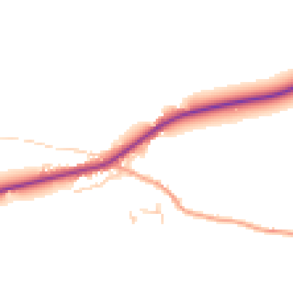 Daytime road noise heatmap for NR25 6QQ