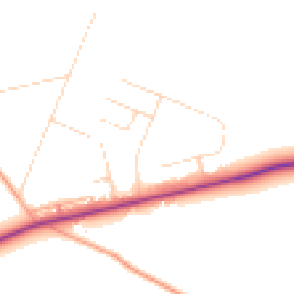 Daytime road noise heatmap for NR25 6RD