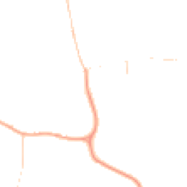 Daytime road noise heatmap for NR25 7LQ