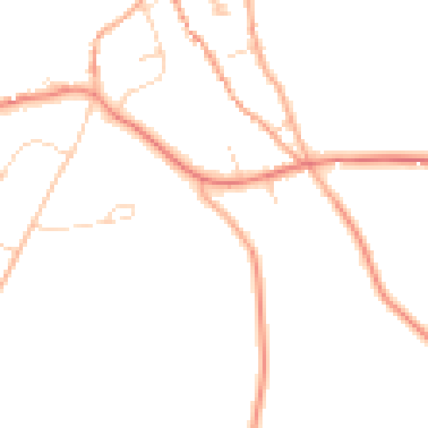 Daytime road noise heatmap for NR25 7PB