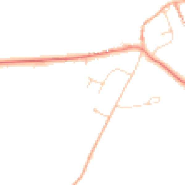 Daytime road noise heatmap for NR25 7PH
