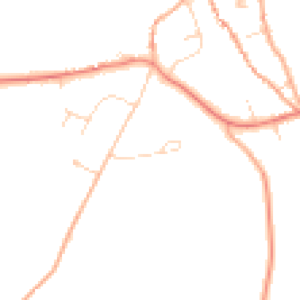 Daytime road noise heatmap for NR25 7PL