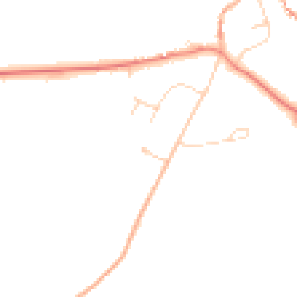 Daytime road noise heatmap for NR25 7QT
