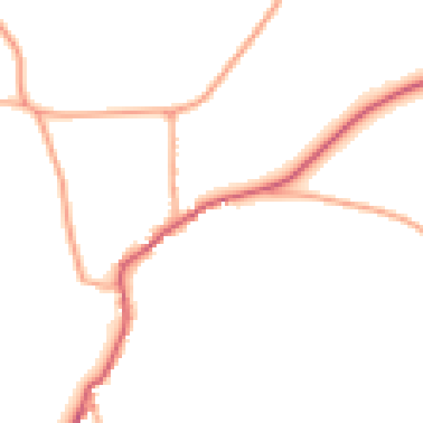 Daytime road noise heatmap for NR25 7QW