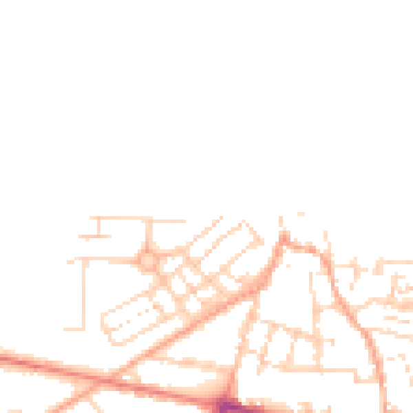 Daytime road noise heatmap for NR26 8AG