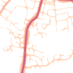 Daytime road noise heatmap for NR26 8AL