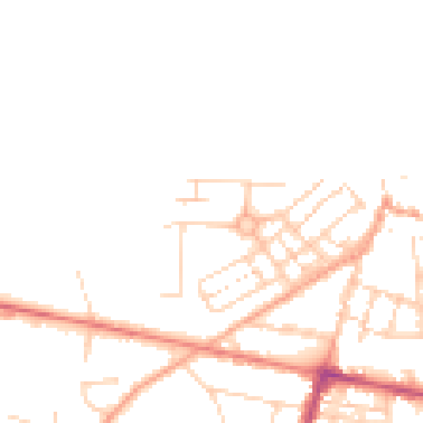 Daytime road noise heatmap for NR26 8LF