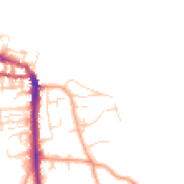 Daytime road noise heatmap for NR27 0AW