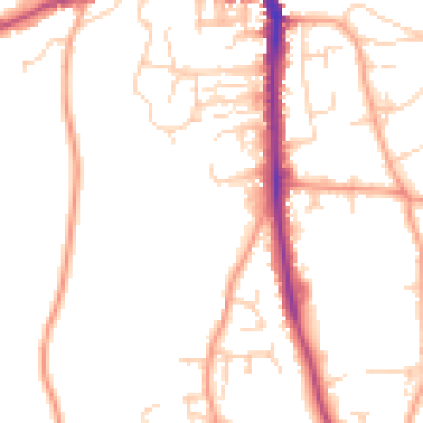 Daytime road noise heatmap for NR27 0BF
