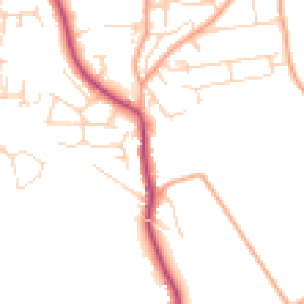 Daytime road noise heatmap for NR27 0HF