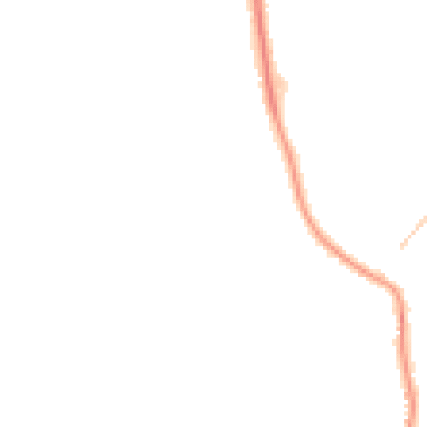 Night-time road noise heatmap for NR27 0JB