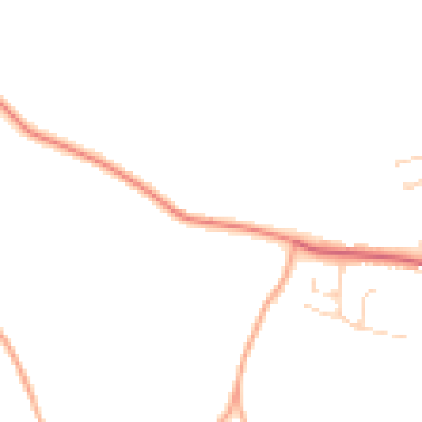 Daytime road noise heatmap for NR27 0JJ