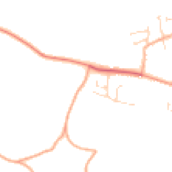 Daytime road noise heatmap for NR27 0JL