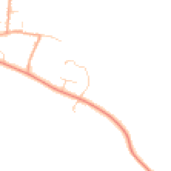 Daytime road noise heatmap for NR27 0NF
