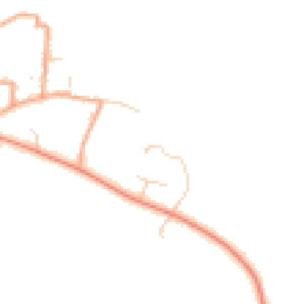 Daytime road noise heatmap for NR27 0NG