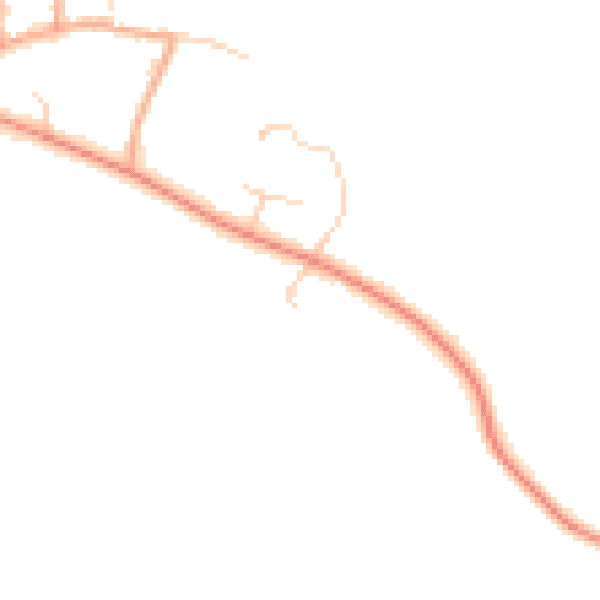 Daytime road noise heatmap for NR27 0NQ