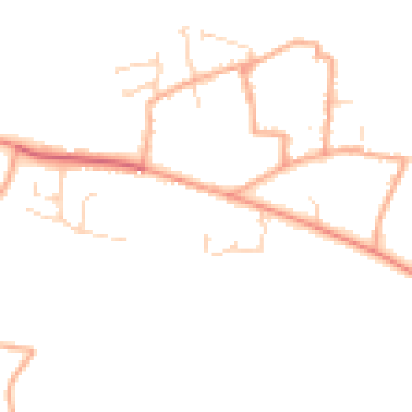Daytime road noise heatmap for NR27 0NU