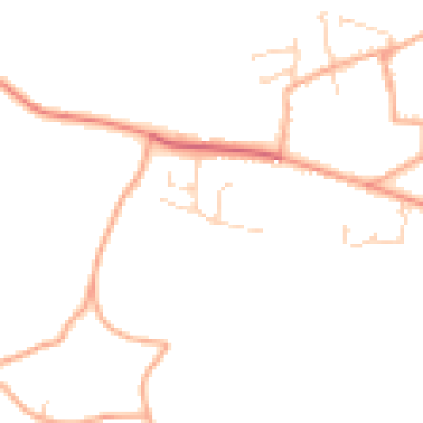 Daytime road noise heatmap for NR27 0NZ