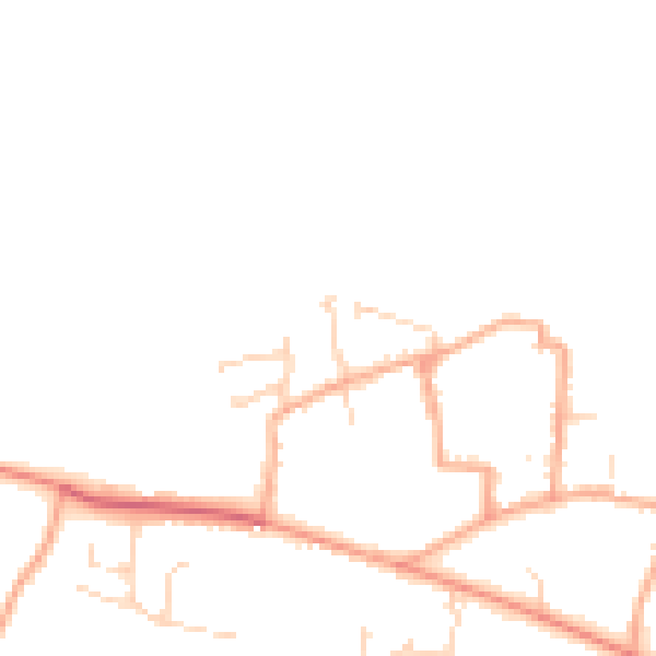 Daytime road noise heatmap for NR27 0PD
