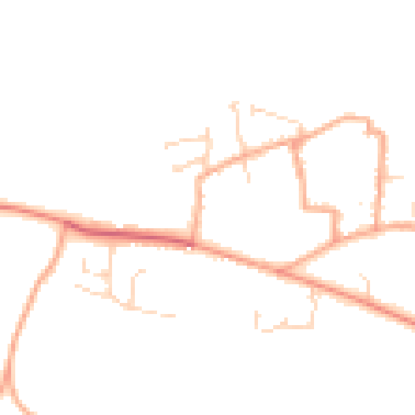 Daytime road noise heatmap for NR27 0PE