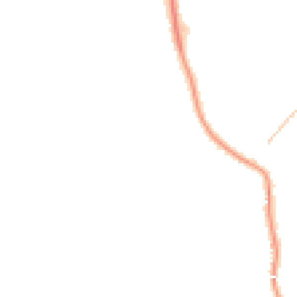Night-time road noise heatmap for NR27 0QA