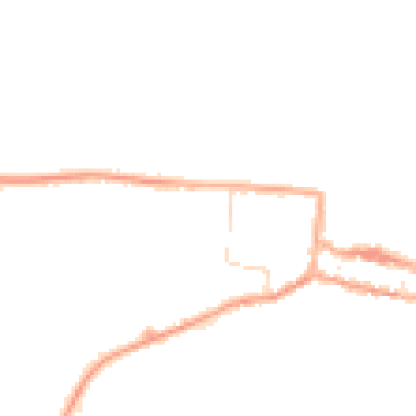 Night-time road noise heatmap for NR27 9AF