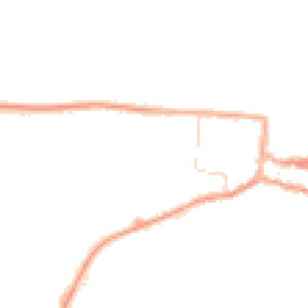 Night-time road noise heatmap for NR27 9AW
