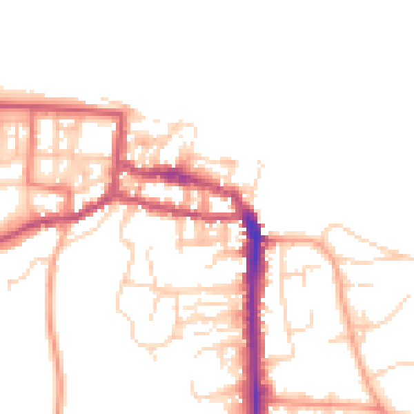 Daytime road noise heatmap for NR27 9DA