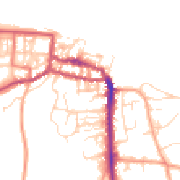 Daytime road noise heatmap for NR27 9DE