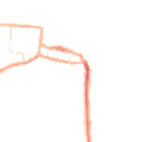 Night-time road noise heatmap for NR27 9DE