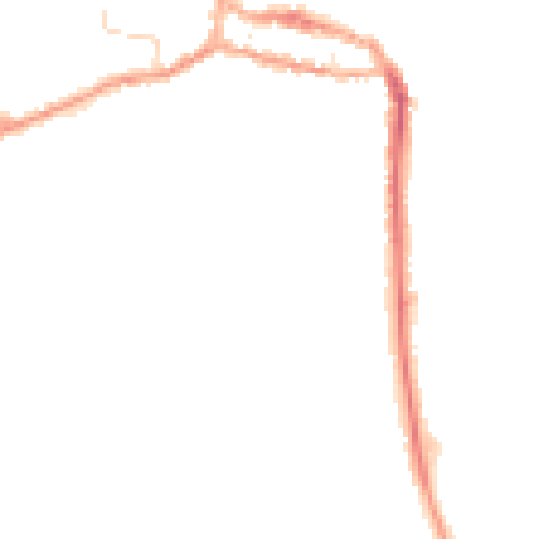 Night-time road noise heatmap for NR27 9DN