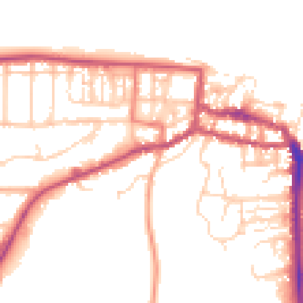 Daytime road noise heatmap for NR27 9DT