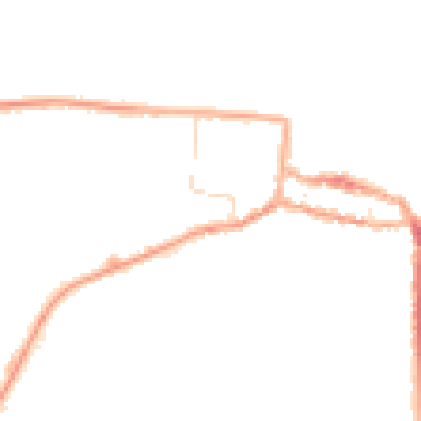 Night-time road noise heatmap for NR27 9ED