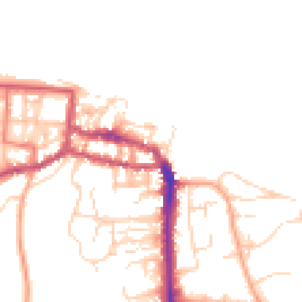 Daytime road noise heatmap for NR27 9ES