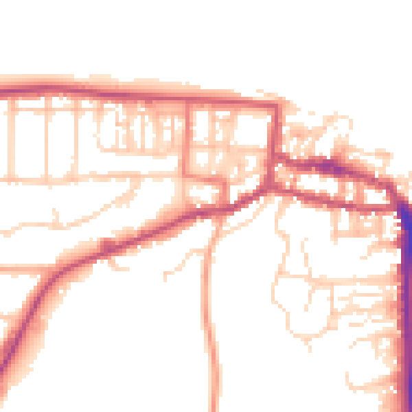 Daytime road noise heatmap for NR27 9EW