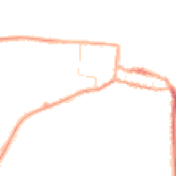Night-time road noise heatmap for NR27 9EW