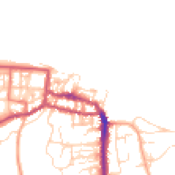 Daytime road noise heatmap for NR27 9HA