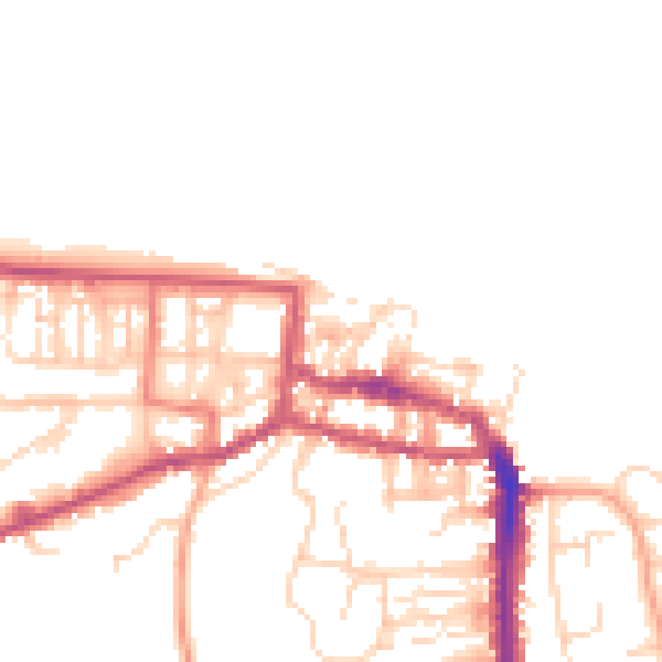 Daytime road noise heatmap for NR27 9HW