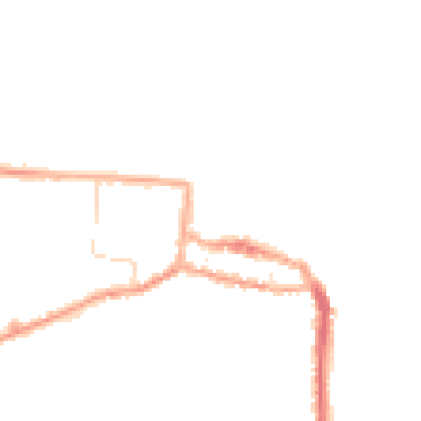 Night-time road noise heatmap for NR27 9HW