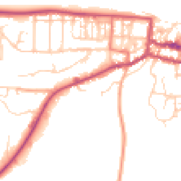Daytime road noise heatmap for NR27 9JE