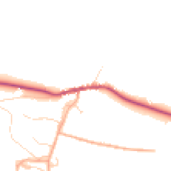 Daytime road noise heatmap for NR27 9NX