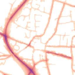 Daytime road noise heatmap for NR28 0DE