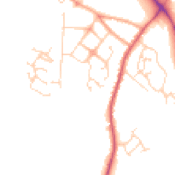Daytime road noise heatmap for NR28 0WE