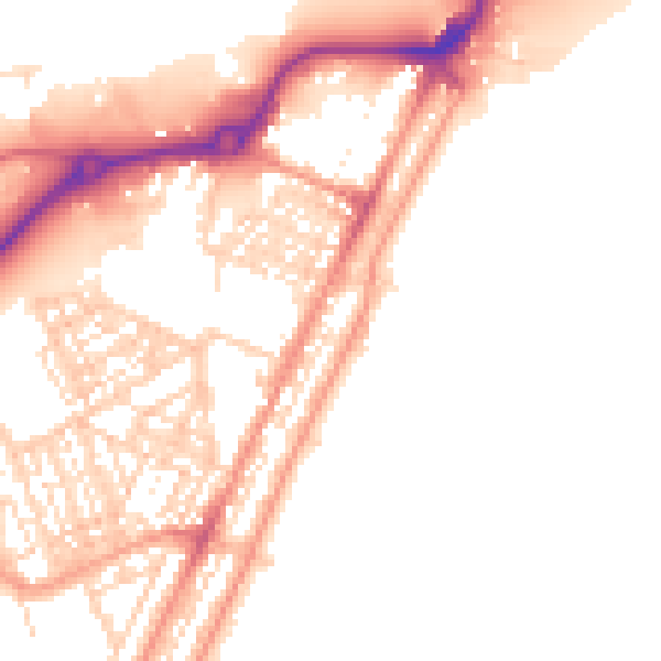 Daytime road noise heatmap for NR33 0AA