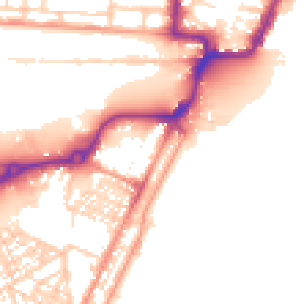 Daytime road noise heatmap for NR33 0AS