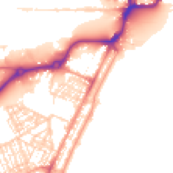 Daytime road noise heatmap for NR33 0AU