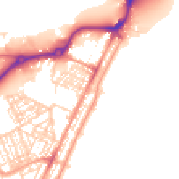 Daytime road noise heatmap for NR33 0AZ